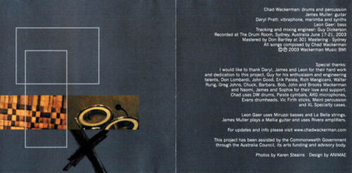 CHAD WACKERMAN Legs Eleven CD *SUPERB Condition* RARE JAMES MULLER ON GUITAR