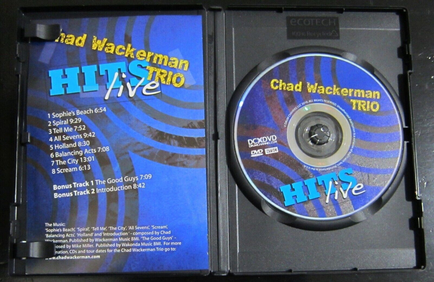 Chad Wackerman TRIO Hits Live DVD OOP Mike Miller Guitar DOUG LUNN BASS JAZZ ROCK