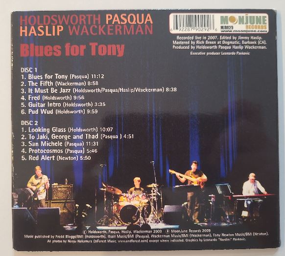 Allan Holdsworth Pasqua Haslip Wackerman BLUES FOR TONY 2CD VG+ CONDITION! JAZZ ROCK! RARE! 692287902926