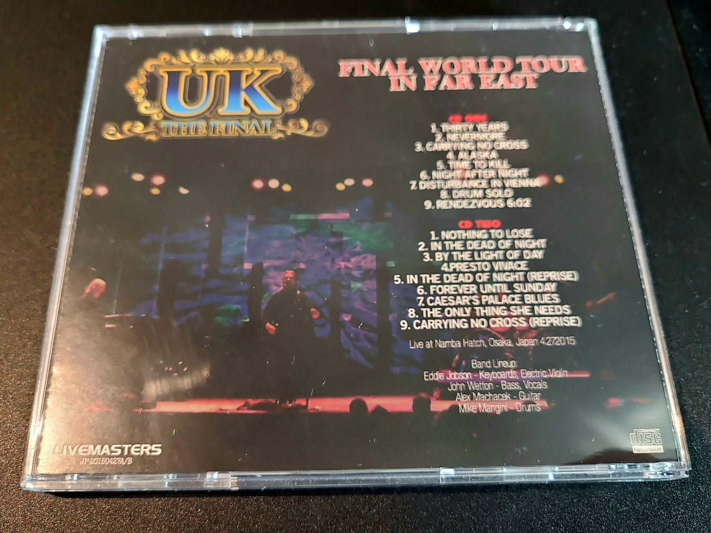 UK FINAL WORLD TOUR IN FAR EAST LIVE OSAKA JAPAN 2015 2 CDs