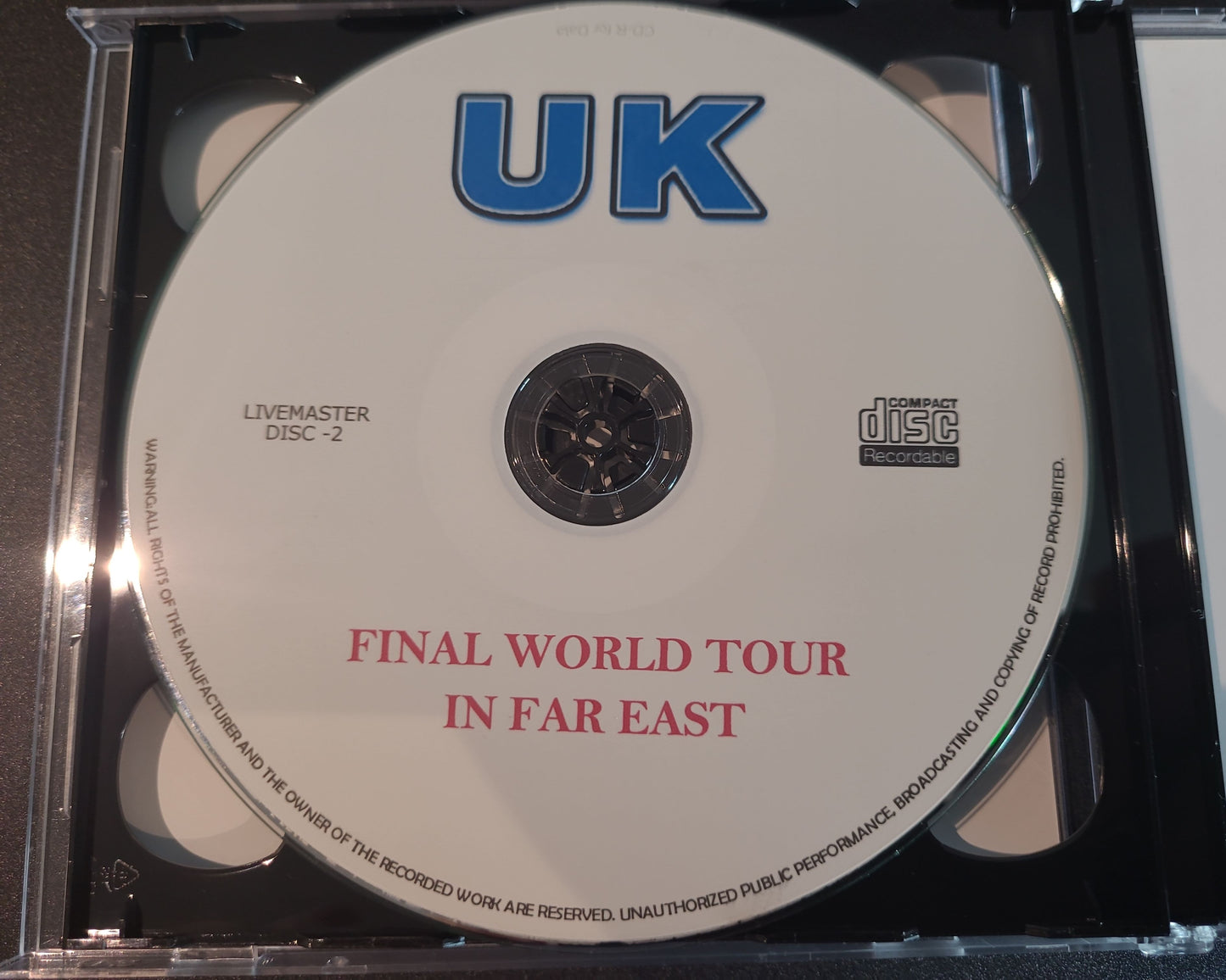 UK FINAL WORLD TOUR IN FAR EAST LIVE OSAKA JAPAN 2015 2 CDs