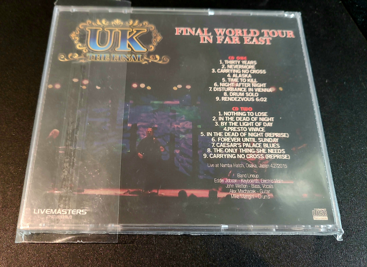 UK FINAL WORLD TOUR IN FAR EAST LIVE OSAKA JAPAN 2015 2 CDs