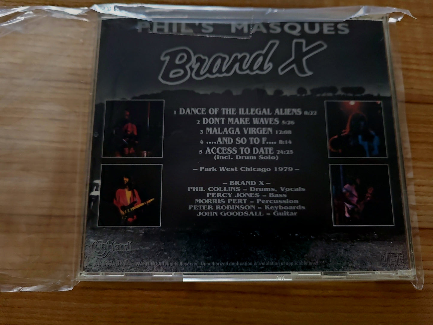 BRAND X - PHIL'S MASQUES - LIVE WEST CHICAGO 1979 - NEW CD - IMPORT