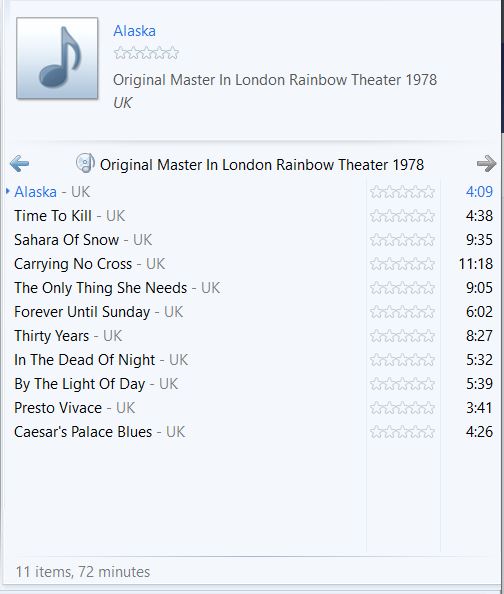 UK ORIGINAL MASTER IN LONDON RAINBOW THEATER 78