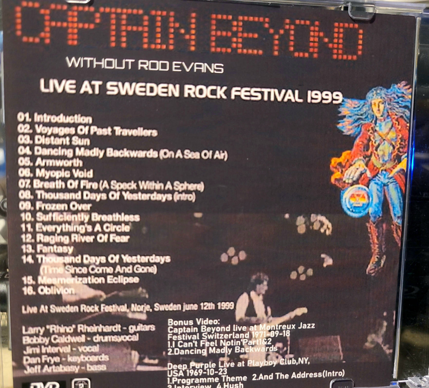 Captain Beyond Live in Sweden 1999 Mint condition